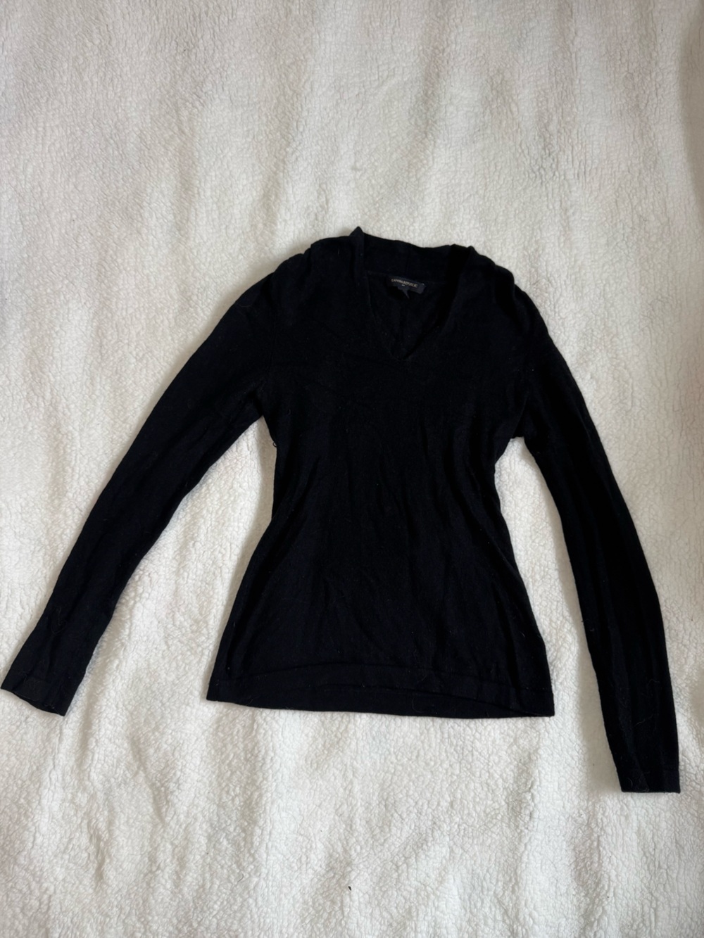 Banana Republic Black V-Neck Long Sleeve Top